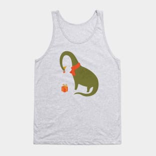 Christmas Brontosaurus Tank Top